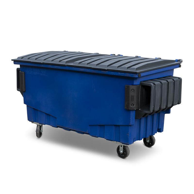Toter FR020-00960 2 Cubic Yd. Forest Green Front End Loading Mobile Trash  Container / Dumpster (1000 lb. Capacity)